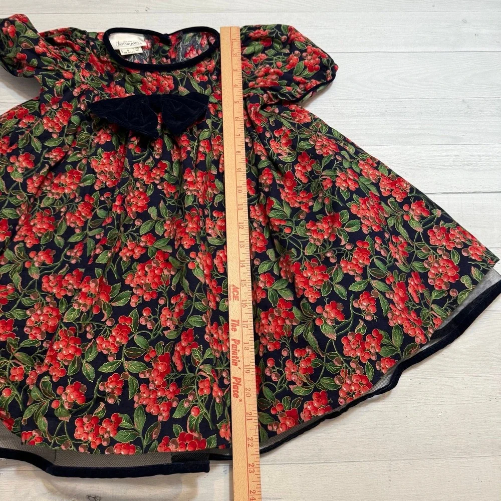 V ntage Bonnie‎ Jean girls red berries dress size 5